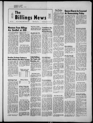 The Billings News (Billings, Okla.), Vol. 74, No. 45, Ed. 1 Wednesday, October 13, 1971