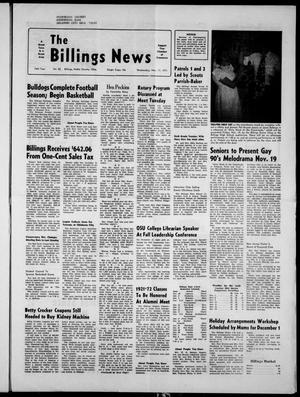 The Billings News (Billings, Okla.), Vol. 74, No. 50, Ed. 1 Wednesday, November 17, 1971
