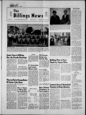 The Billings News (Billings, Okla.), Vol. 75, No. 52, Ed. 1 Wednesday, November 29, 1972