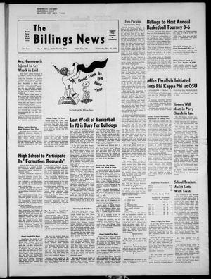 The Billings News (Billings, Okla.), Vol. 76, No. 4, Ed. 1 Wednesday, December 27, 1972