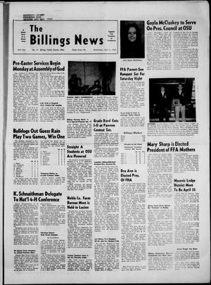 The Billings News (Billings, Okla.), Vol. 76, No. 19, Ed. 1 Wednesday, April 11, 1973