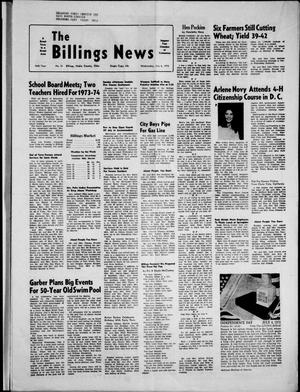 The Billings News (Billings, Okla.), Vol. 76, No. 31, Ed. 1 Wednesday, July 4, 1973