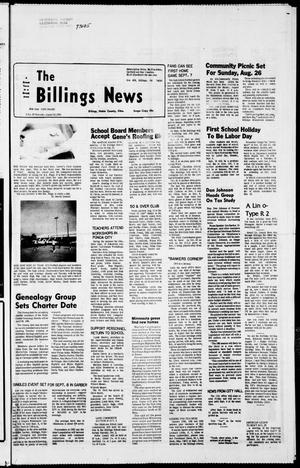 Primary view of object titled 'The Billings News (Billings, Okla.), Vol. 86, No. 29, Ed. 1 Thursday, August 23, 1984'.