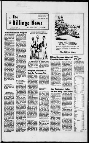The Billings News (Billings, Okla.), Vol. 86, No. 46, Ed. 1 Thursday, December 27, 1984