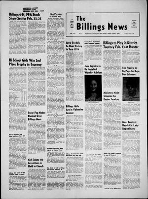 The Billings News (Billings, Okla.), Vol. 76, No. 9, Ed. 1 Wednesday, January 30, 1974