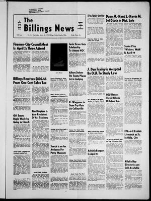The Billings News (Billings, Okla.), Vol. 76, No. 16, Ed. 1 Wednesday, March 20, 1974