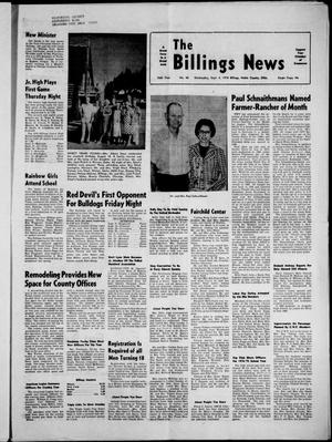 The Billings News (Billings, Okla.), Vol. 76, No. 40, Ed. 1 Wednesday, September 4, 1974