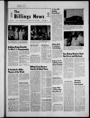 The Billings News (Billings, Okla.), Vol. 76, No. 50, Ed. 1 Wednesday, November 13, 1974