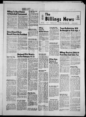 The Billings News (Billings, Okla.), Vol. 77, No. 11, Ed. 1 Wednesday, February 12, 1975
