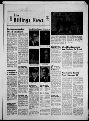 The Billings News (Billings, Okla.), Vol. 77, No. 35, Ed. 1 Wednesday, July 30, 1975