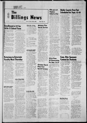 The Billings News (Billings, Okla.), Vol. 78, No. 39, Ed. 1 Thursday, September 2, 1976