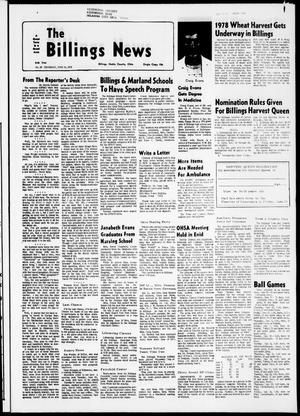 Primary view of object titled 'The Billings News (Billings, Okla.), Vol. 80, No. 29, Ed. 1 Thursday, June 15, 1978'.