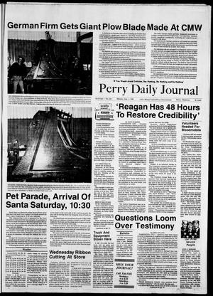 Primary view of object titled 'Perry Daily Journal (Perry, Okla.), Vol. 93, No. 251, Ed. 1 Monday, December 1, 1986'.