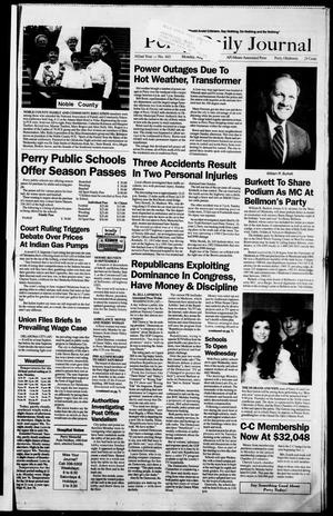 Primary view of object titled 'Perry Daily Journal (Perry, Okla.), Vol. 102, No. 163, Ed. 1 Monday, August 21, 1995'.