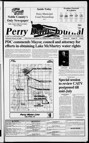 Perry Daily Journal (Perry, Okla.), Vol. 107, No. 33, Ed. 1 Wednesday, February 16, 2000