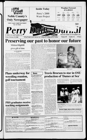 Perry Daily Journal (Perry, Okla.), Vol. 107, No. 35, Ed. 1 Friday, February 18, 2000