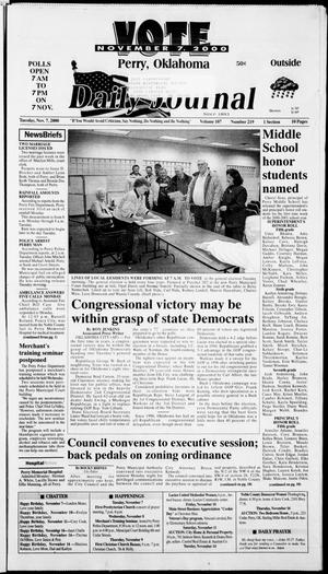Daily Journal (Perry, Okla.), Vol. 107, No. 219, Ed. 1 Tuesday, November 7, 2000