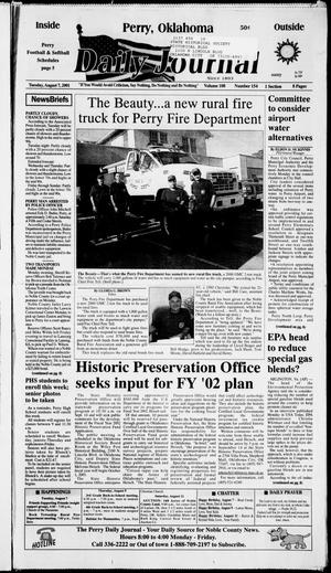 Daily Journal (Perry, Okla.), Vol. 108, No. 154, Ed. 1 Tuesday, August 7, 2001