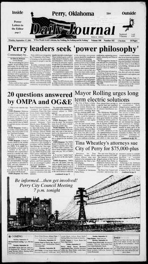Daily Journal (Perry, Okla.), Vol. 108, No. 182, Ed. 1 Monday, September 17, 2001