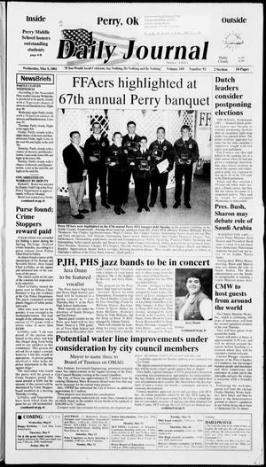 Daily Journal (Perry, Okla.), Vol. 109, No. 92, Ed. 1 Wednesday, May 8, 2002