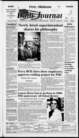 Daily Journal (Perry, Okla.), Vol. 109, No. 138, Ed. 1 Monday, July 15, 2002