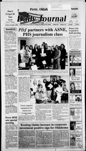 Daily Journal (Perry, Okla.), Vol. 109, No. 216, Ed. 1 Monday, November 4, 2002
