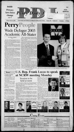 Perry Daily Journal (Perry, Okla.), Vol. 110, No. 45, Ed. 1 Friday, March 14, 2003