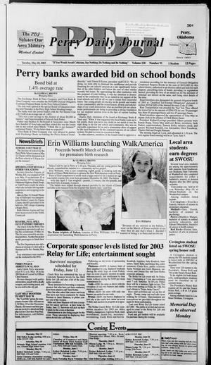 Perry Daily Journal (Perry, Okla.), Vol. 110, No. 91, Ed. 1 Tuesday, May 20, 2003