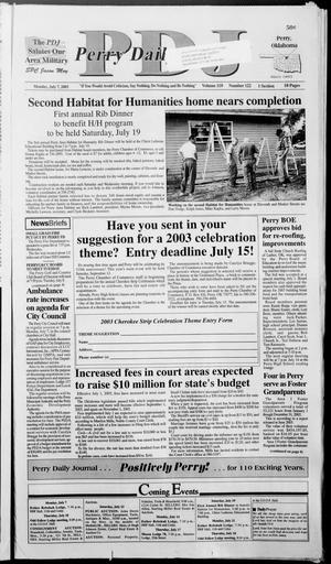 Perry Daily Journal (Perry, Okla.), Vol. 110, No. 122, Ed. 1 Monday, July 7, 2003