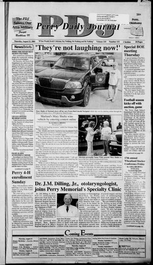 Perry Daily Journal (Perry, Okla.), Vol. 110, No. 155, Ed. 1 Thursday, August 21, 2003