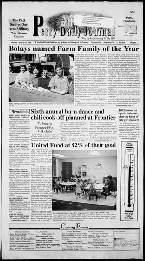 Perry Daily Journal (Perry, Okla.), Vol. 110, No. 199, Ed. 1 Monday, October 27, 2003