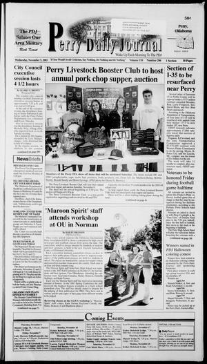 Perry Daily Journal (Perry, Okla.), Vol. 110, No. 206, Ed. 1 Wednesday, November 5, 2003