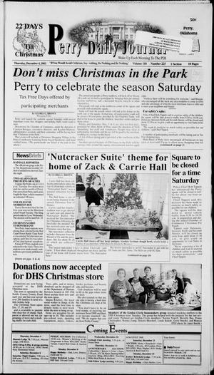 Perry Daily Journal (Perry, Okla.), Vol. 110, No. 225, Ed. 1 Thursday, December 4, 2003