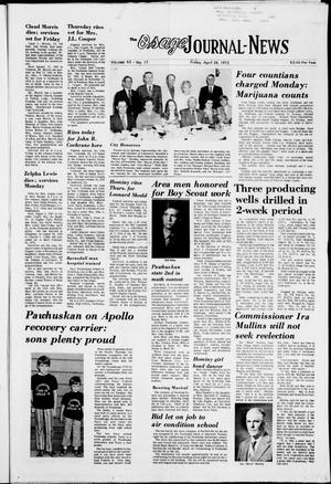 Primary view of object titled 'The Osage Journal-News (Pawhuska, Okla.), Vol. 63, No. 17, Ed. 1 Friday, April 28, 1972'.