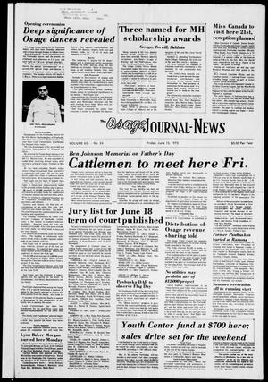 The Osage Journal-News (Pawhuska, Okla.), Vol. 63, No. 24, Ed. 1 Friday, June 15, 1973
