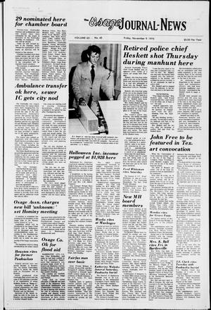 The Osage Journal-News (Pawhuska, Okla.), Vol. 63, No. 45, Ed. 1 Friday, November 9, 1973