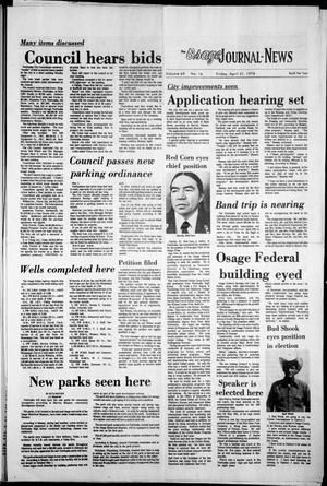 Primary view of object titled 'The Osage Journal-News (Pawhuska, Okla.), Vol. 69, No. 16, Ed. 1 Friday, April 21, 1978'.