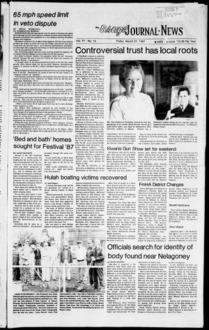 The Osage Journal-News (Pawhuska, Okla.), Vol. 77, No. 12, Ed. 1 Friday, March 27, 1987