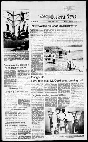 The Osage Journal-News (Pawhuska, Okla.), Vol. 77, No. 17, Ed. 1 Friday, May 1, 1987