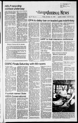 The Osage Journal-News (Pawhuska, Okla.), Vol. 77, No. 41, Ed. 1 Friday, October 16, 1987