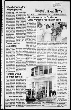 The Osage Journal-News (Pawhuska, Okla.), Vol. 77, No. 46, Ed. 1 Friday, November 20, 1987