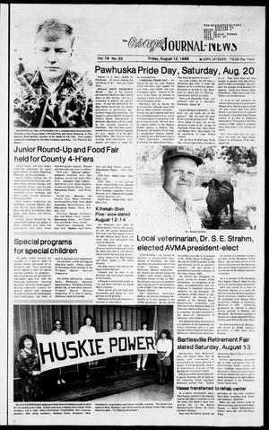 The Osage Journal-News (Pawhuska, Okla.), Vol. 78, No. 33, Ed. 1 Friday, August 12, 1988