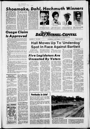 Pawhuska Daily Journal-Capital (Pawhuska, Okla.), Vol. 61, No. 184, Ed. 1 Wednesday, September 16, 1970