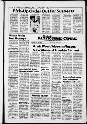 Pawhuska Daily Journal-Capital (Pawhuska, Okla.), Vol. 61, No. 193, Ed. 1 Tuesday, September 29, 1970
