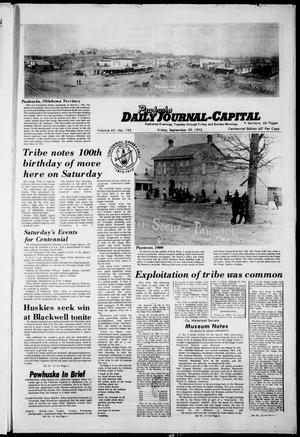 Primary view of object titled 'Pawhuska Daily Journal-Capital (Pawhuska, Okla.), Vol. 63, No. 195, Ed. 1 Friday, September 29, 1972'.