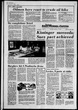 Pawhuska Daily Journal-Capital (Pawhuska, Okla.), Vol. 65, No. 12, Ed. 1 Thursday, January 17, 1974