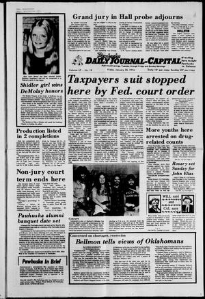 Primary view of object titled 'Pawhuska Daily Journal-Capital (Pawhuska, Okla.), Vol. 65, No. 18, Ed. 1 Friday, January 25, 1974'.