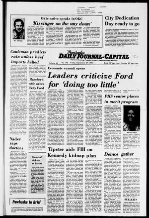 Pawhuska Daily Journal-Capital (Pawhuska, Okla.), Vol. 65, No. 193, Ed. 1 Friday, September 27, 1974