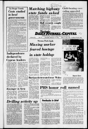 Pawhuska Daily Journal-Capital (Pawhuska, Okla.), Vol. 66, No. 31, Ed. 1 Thursday, February 13, 1975