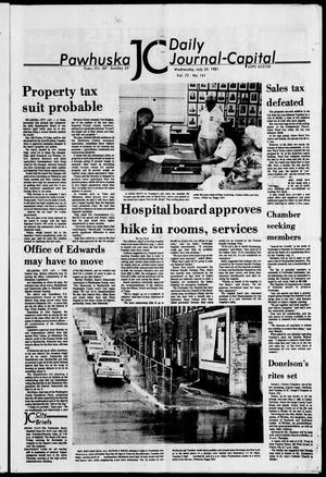 Primary view of object titled 'Pawhuska Daily Journal-Capital (Pawhuska, Okla.), Vol. 72, No. 141, Ed. 1 Wednesday, July 22, 1981'.